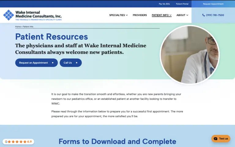 Wake internal medicine final homepage